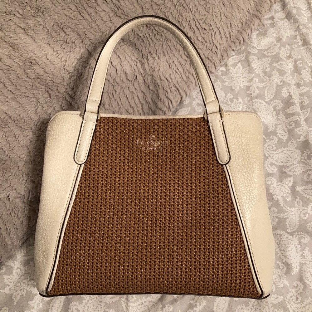 kate spade Jackson straw triple shoulder bag